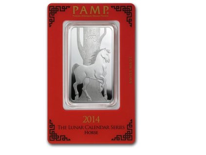 stříbrná cihla PAMP 1Oz-rok koně