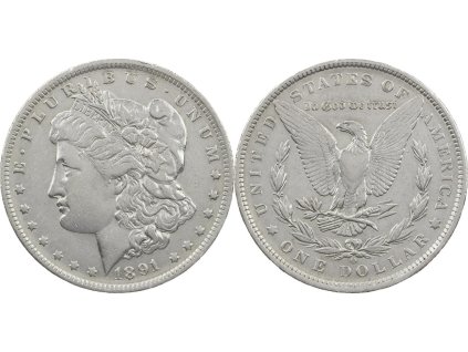 americký dolar-Morgan dollar 1891