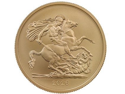 Zlatá mince Charles III.-5 libra 2026 -brilliant uncirculated