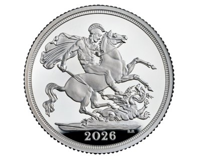 Stříbrný sovereign 2026-Charles III.-proof