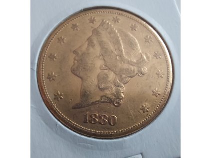 zlatá mince americký  20 dolar-double Eagle Liberty-1880