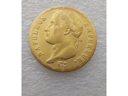 Zlatý francouzský 20 frank Napoleon I. imperátor-vavřín-1811