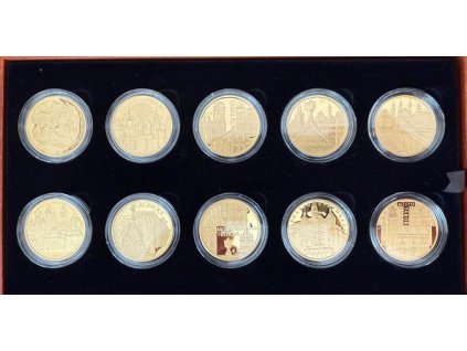 Zlaté mince série "Městské památková rezervace 2021- 2025-proof-10 mincí