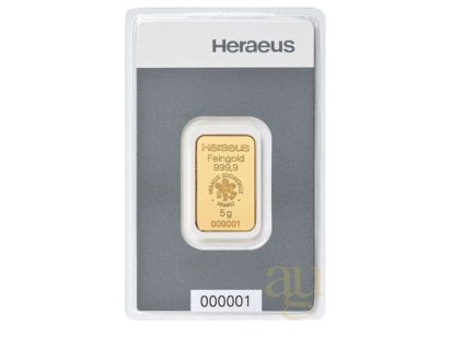investiční zlatý slitek Heraeus-5g