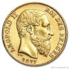 3677 1 zlata mince belgicky dvacetifrank kral leopold ii 1870