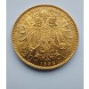 Zlatá Dvacetikoruna Františka Josefa I. rakouská ražba 1892
