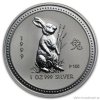 Investiční stříbrná mince rok Králíka 1999 1 Oz