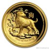 5849 investicni zlata mince rok psa 2018 lunarni serie ii vysoky relifef 1 oz