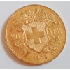 Investiční zlatá mince švýcarský 20 frank-Vrenelli 1900