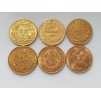 Zlatý set šesti francouzských 20 franků