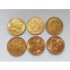 Zlatý set šesti francouzských 20 franků