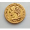 Zlatá mince 20 lira Vittorio Emanuelle I. -Sardinie 1818