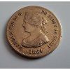 Zlatá mince 40 reál Isabel II.-Španělsko 1864