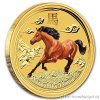 3263 zlata mince rok kone 2014 lunarne serie ii kolorovana verze 1 2 oz