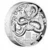Stříbrná mince rok draka 2024-1 Oz proof-lunární série III.-vysoký reliéf