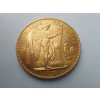 Zlatý francouzský 100 frank- Anděl (Génius) 1908