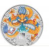 Stříbrná mince rok Draka 2024-1 Oz -lunární série III.-kolorované provedení
