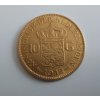 zlatá mince 10 holandských guldenů-Wilhelmina 1912