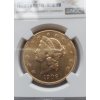 zlatá mince americký double Eagle Liberty-1906-20 USD-certifikovaný-AU58