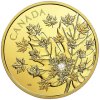 Zlatá mince s diamantem Velkolepý javor 2018- proof-Forevermark Diamond
