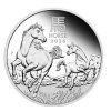 Stříbrná mince Rok koně 2026-1 Oz proof-lunární série III.