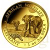 investiční zlatá mince 1 Oz somálský slon 2026-African Wildlife