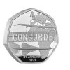 Stříbrná mince 50. výročí prvního letu- Concorde 2026 proof-50 pence