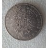 Stříbrná 5 marka Wilhelm I. král pruský 1875 A