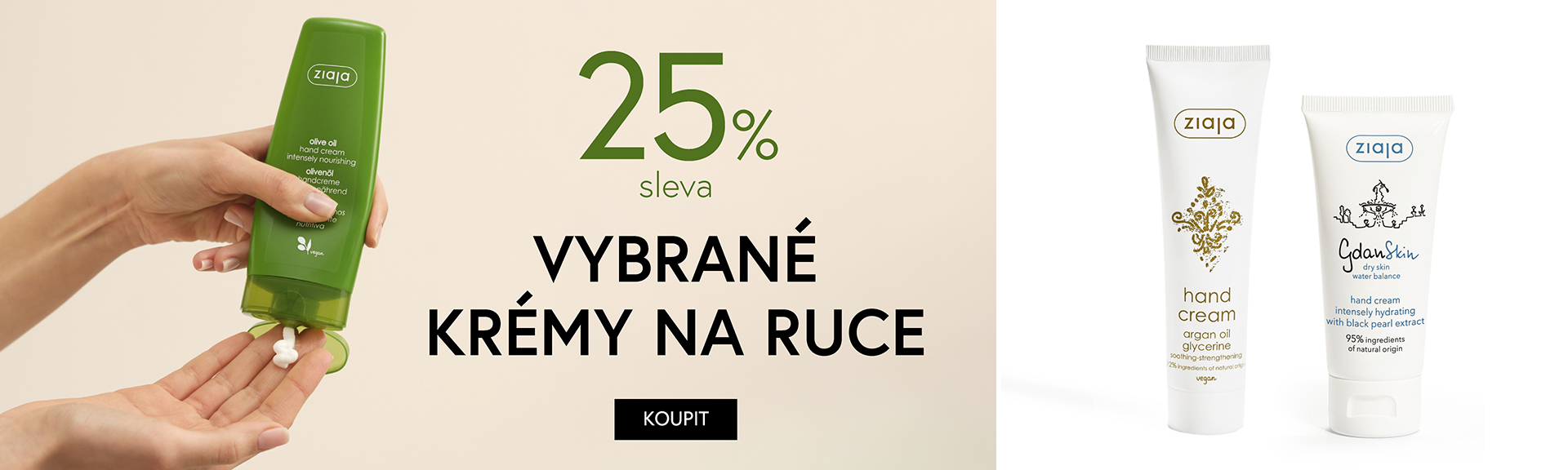 25% krémy na ruce