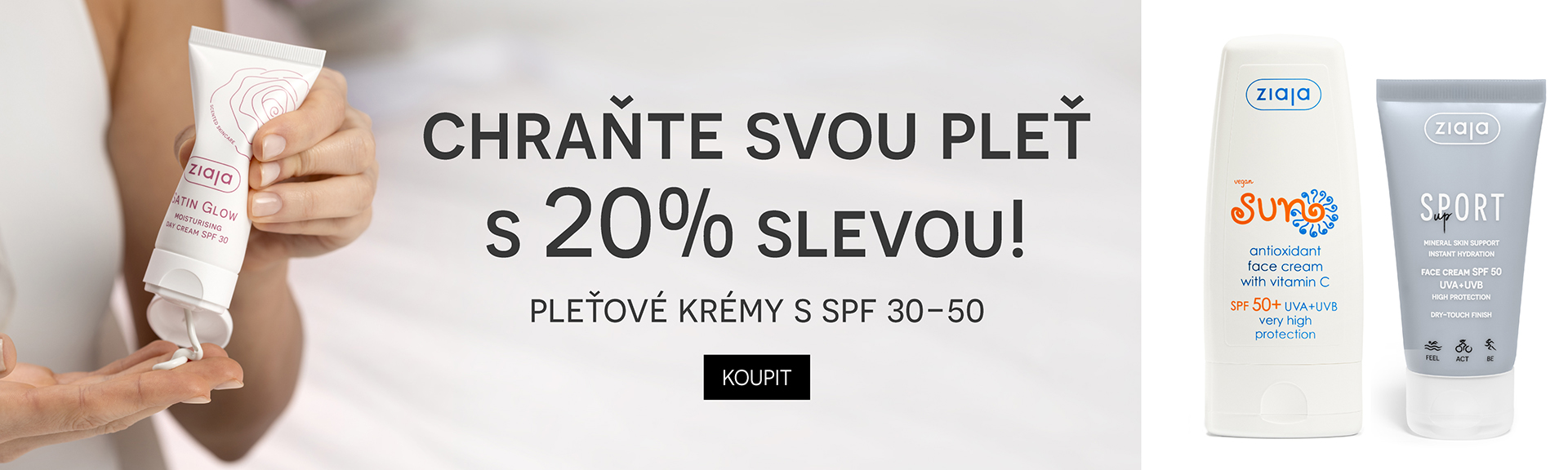 20% SPF krémy