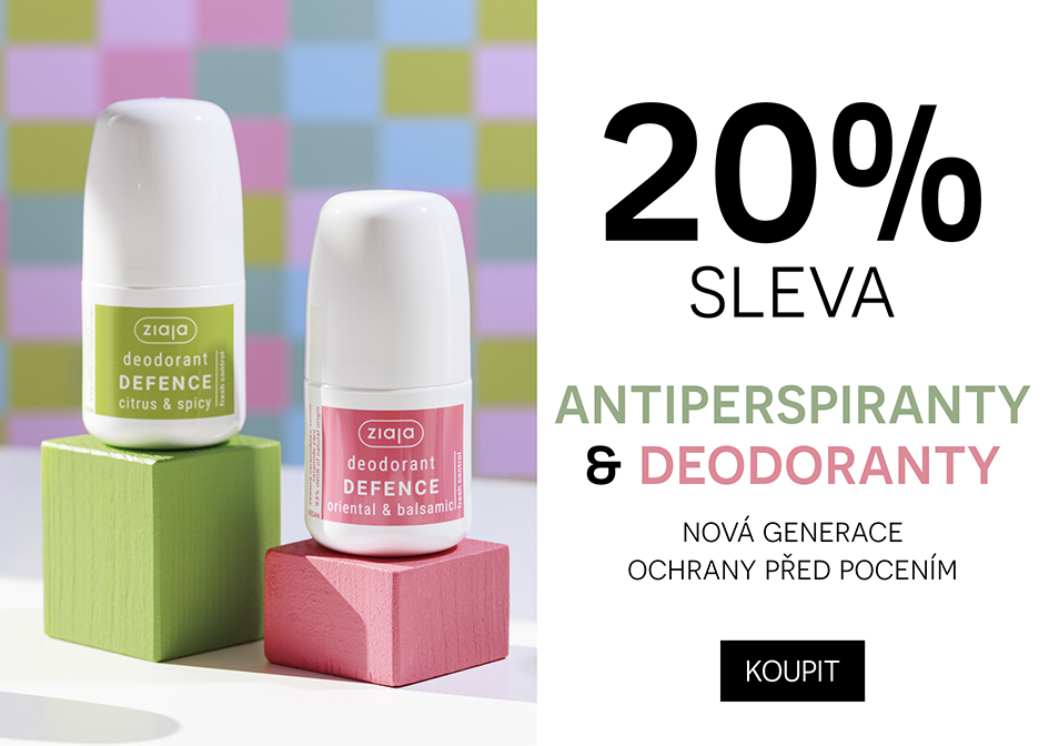 20% nové antiperspiranty