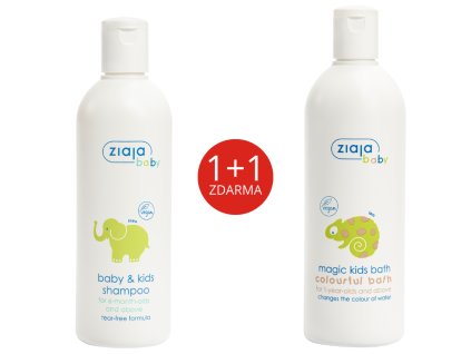 sada baby magická pěna do koupele 400ml + baby šampon na vlasy 270ml