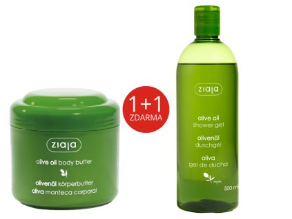 sada olivový olej máslo na tělo 200ml + sprchový gel 500 ml ZDARMA