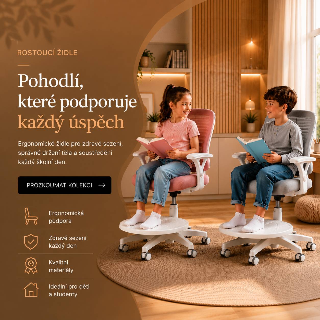 Rostoucí židle - mobil