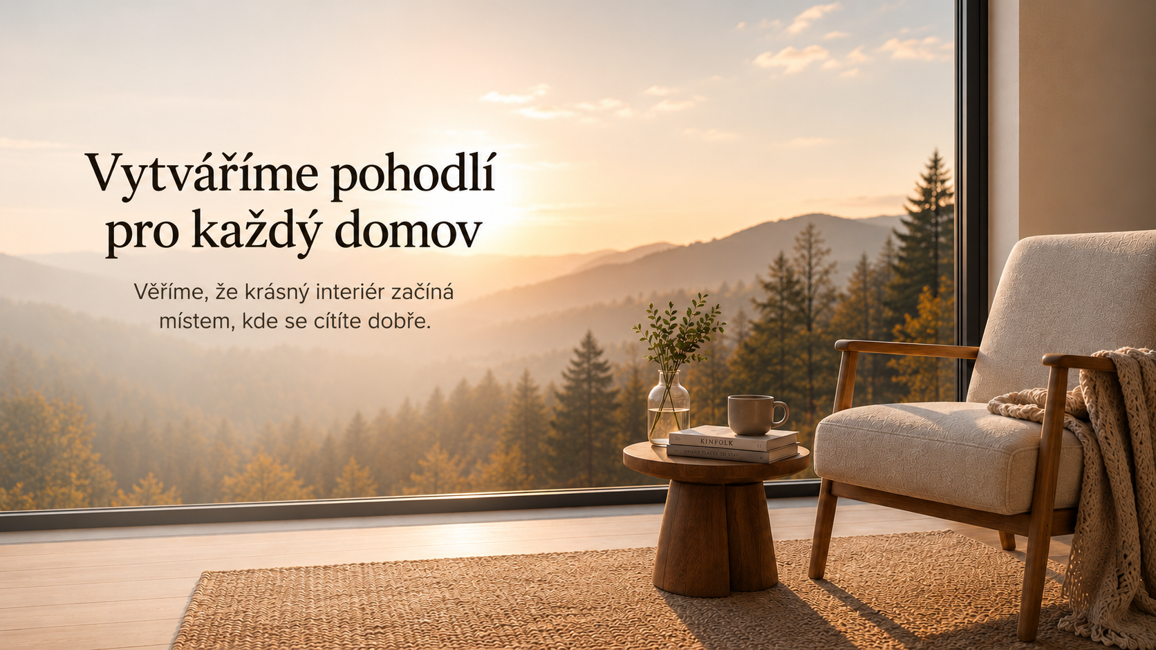 Vytváříme pohodlí pro každý domov. Věříme, že krásný interiér začíná místem, kde se cítíte dobře.