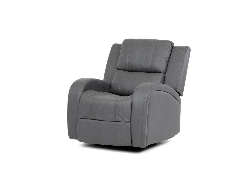 Polohovací křeslo, šedá, látka vintage, TV-4089 GREY (Barva Šedá)