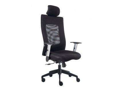 Kancelářská židle ALBA LEXA s pevným podhlavníkem - černá