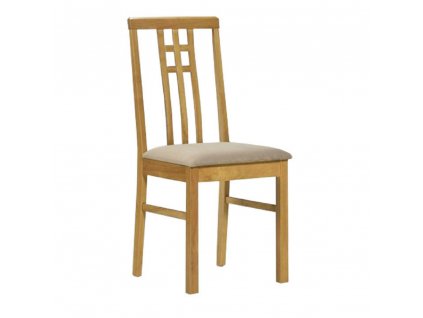 Jídelní židle, dub sonoma/látka krémová, SILAS