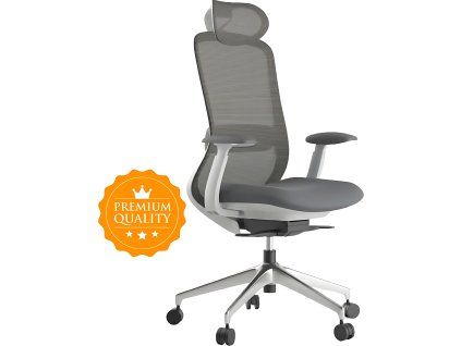 ergonomicka kancelarska zidle bessel sedy plast svetle seda