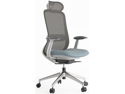 kancelarska zidle bassel sedy plast modra 378626