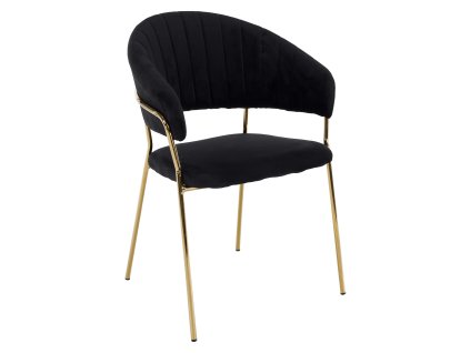 dasmin kreslo cierna zlata 01