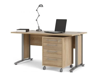 Psací stůl Office 80400/35 dub sonoma/silver grey