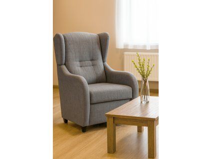 Relaxační křeslo ušák René Aston 16 šedé