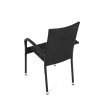 Zahradní židle LORIENNE - polyratan, kov, černá (Barva Černá)