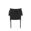 Zahradní židle LORIENNE - polyratan, kov, černá (Barva Černá)