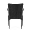 Zahradní židle AVANISE - polyratan, kov, černá (Barva Černá)