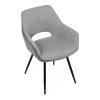 Jídelní židle PENNY - šedá látka (Barva Šedá)