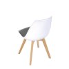 Jídelní židle FLORENCE - plast, samet, více barev (Barva Bílá / šedá)