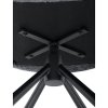 Jídelní otočná židle DAFNE - černá látka (Barva Černá)