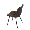 Jídelní židle LAETITIA - látka, více barev (Barva Hnědá)